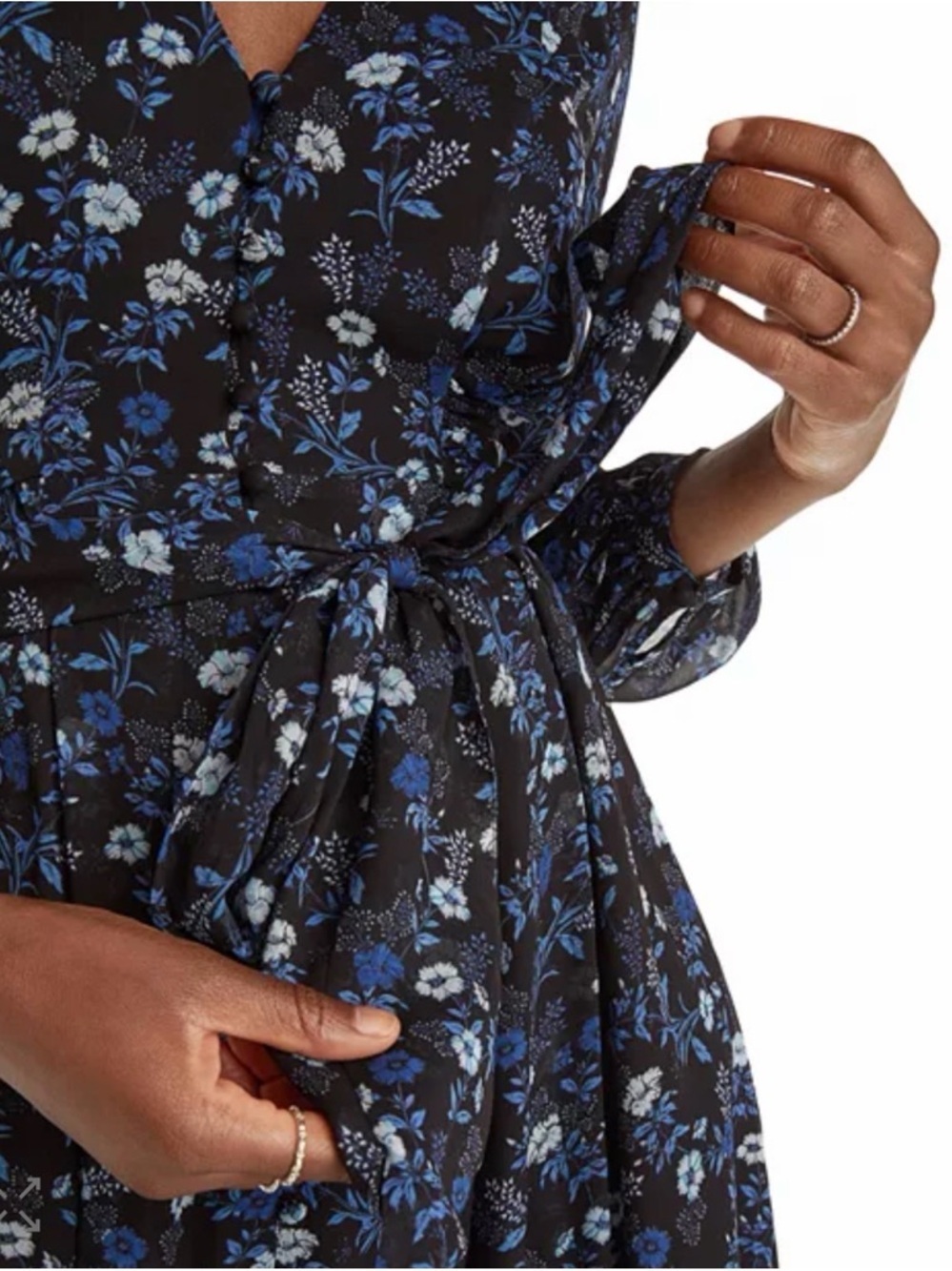 THE KOOPLES Floral Print Tie Waist Dress / Size 2 / - Picture 2 of 8